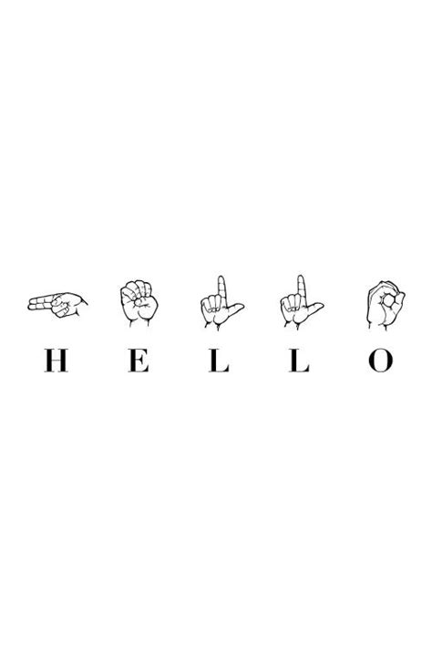 Hello Sign Language Art Print by Typologie Paper Co | iCanvas