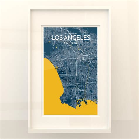 Los Angeles City Map, Art Print, Wall Decor - OurPoster.com