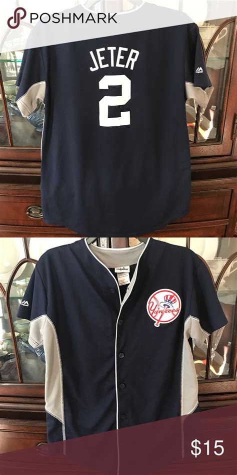 Derek Jeter Jersey New York Yankees jersey. Navy blue and grey. Derek ...