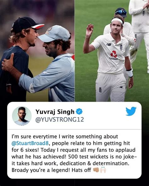 Stuart Broad Announces Retirement. Yuvraj Singh Pays Tribute To Broad, Calls His 'Real Legend ...