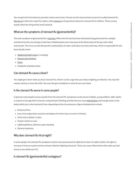 SOLUTION: Stomach flu gastroenteritis symptoms causes diagnosis - Studypool