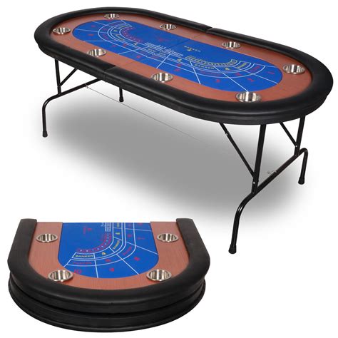 LUCKYERMORE 70" Foldable Poker Table 8 Players Casino Texas Holdem Cup Holders | eBay