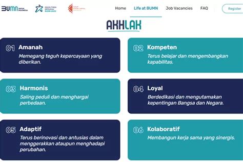 Penjelasan Core Values AKHLAK BUMN [Lengkap] - Berlatih Soal