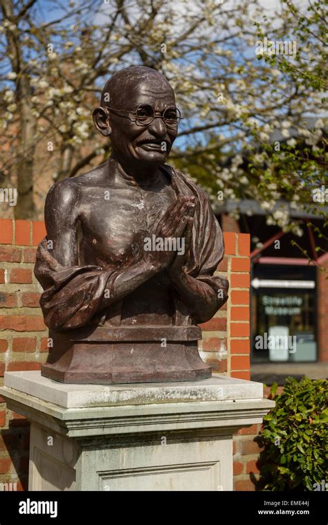 Statue of Mahatma Gandhi in the Nelson Mandela Peace Garden alongside ...