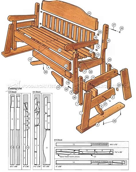 free wood bench glider plans | Quick Woodworking Projects | Planos de ...