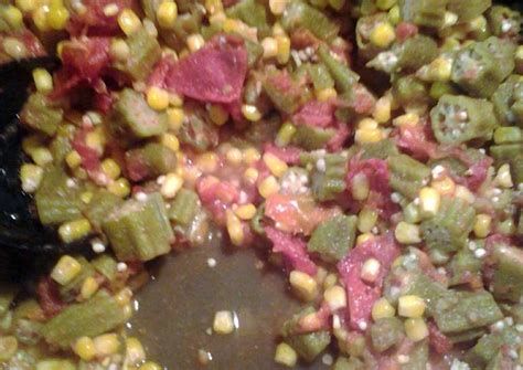 Easiest Way to Make Delicious corn okra and tomatoes - Chef Senior