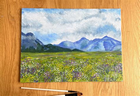 Set the scene with our easy acrylic landscape painting tutorial - Gathered