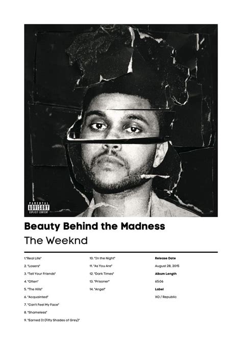 The Weeknd, Beauty Behind The Madness | The Weeknd Music Gift | Birthday Gift | Weeknd Album ...