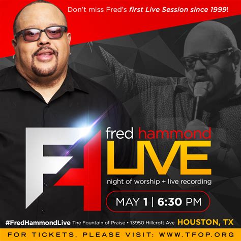 Fred Hammond to record live in Houston on May 1