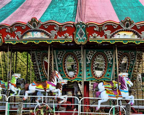 Vintage Circus Carousel - Merry-go-round Photograph by Kathy Clark