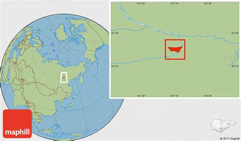 Savanna Style Location Map of Yakutsk