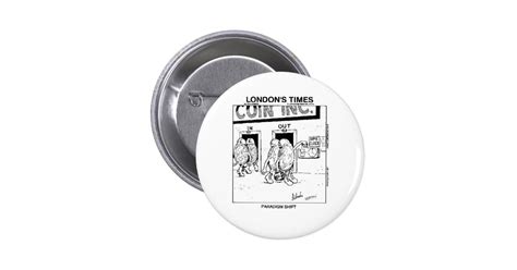 Paradigm Shift Funny Cartoon Gifts & Collectibles Button | Zazzle