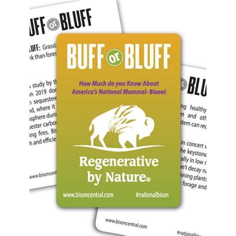 Buff or Bluff Card Game - National Bison Association