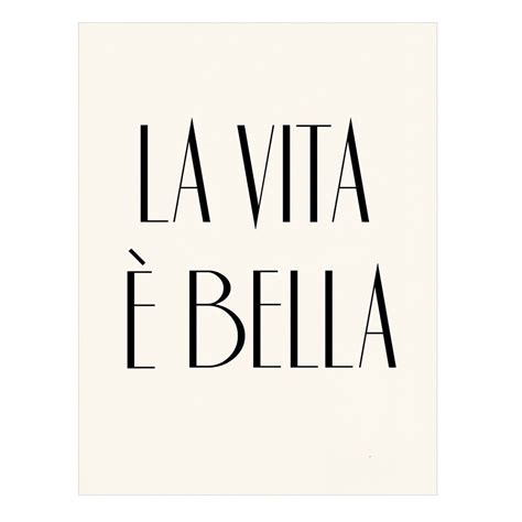 La vita è bella Italian Poster Print Life is by nutmegaroo