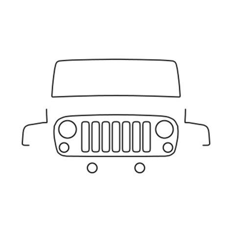 Jeep Wrangler outline graphic (black) - Jeep - Long Sleeve T-Shirt ...