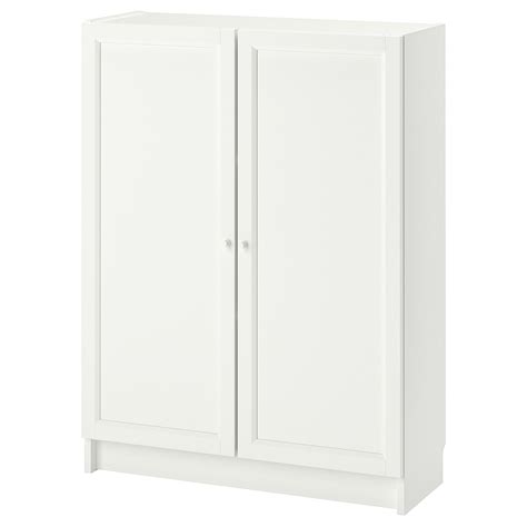 BILLY / OXBERG bookcase with doors, white, 80x30x106 cm - IKEA