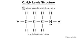 C3H9N Lewis structure - Learnool