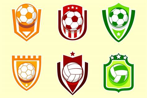 vector football logo set 34967324 Vector Art at Vecteezy