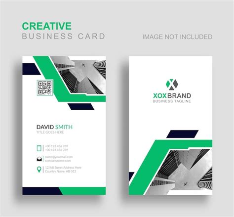 Premium Vector | Creative vertical business card