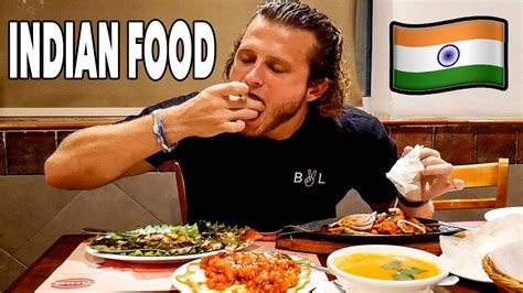 INDIAN Food Mukbang | INDIAN food Reaction | Bhakri | Curry | Seafood | - YouTube