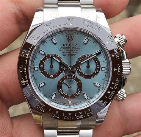 Platinum Rolex Daytona with ice blue face Rolex Daytona, Luxury Watches ...