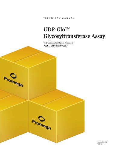 UDP-Glo™ Glycosyltransferase Assay - Promega Corporation - PDF Catalogs ...