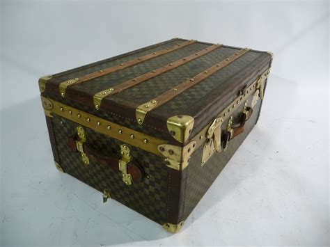 Checkered Trunk from Moynat, 1930 for sale at Pamono