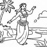 Hula Dancer Aloha Coloring Page  Pagescom sketch template