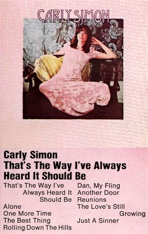 Carly Simon – That's The Way I've Always Heard It Should Be (1971 ...