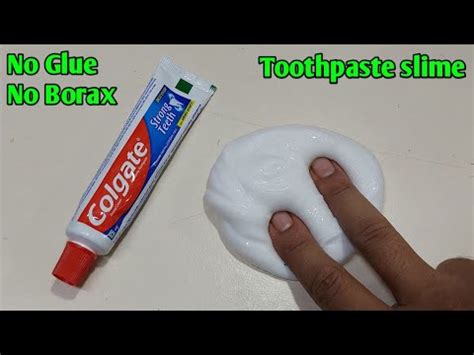 No Glue Toothpaste Slime ASMR l How to make slime with toothpaste l How ...