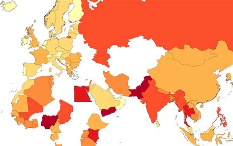 A map of the world's safest countries | indy100 | indy100