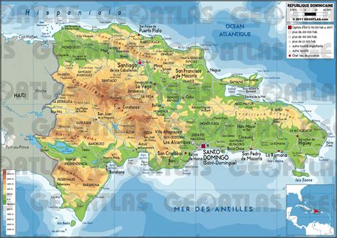 Carte de la République dominicaine - Plusieurs cartes du pays aux Antilles