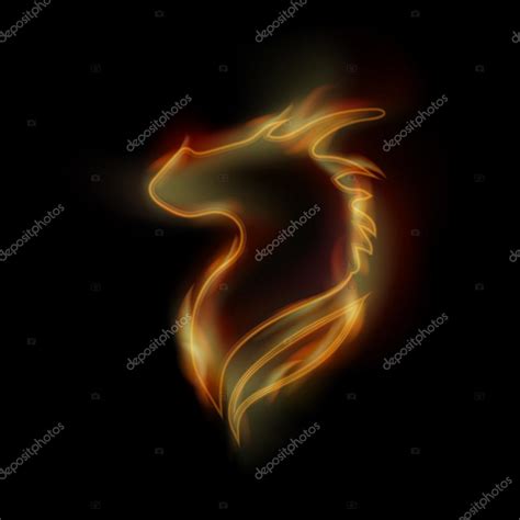 Vector fire dragon. — Stock Vector © airin.dizain #92440372