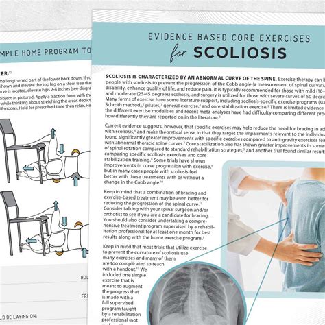 Evidence Based Core Exercises for Scoliosis – Adult and pediatric printable resources for speech ...