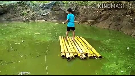 Bamboo raft at home.... - YouTube