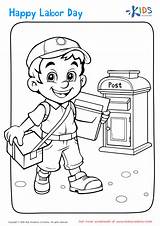 Coloring Pages Mail Carrier sketch template