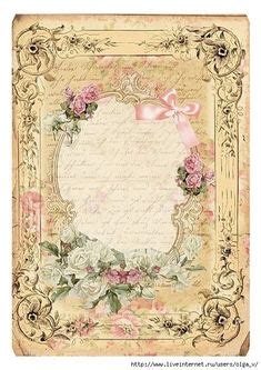 46 Coquette borders ideas | vintage paper, vintage paper background, vintage printables