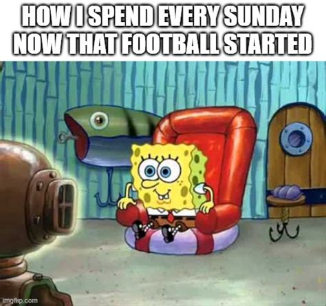 spongebob football - Imgflip