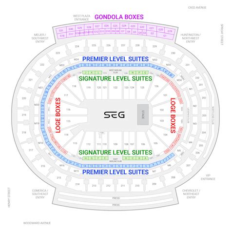 Little Caesars Arena Seating Map | Cabinets Matttroy