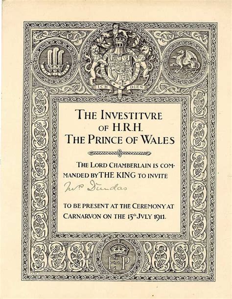 Lot 337 - Prince of Wales Investiture