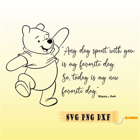 Winnie the Pooh SVG Disney Svg Pooh Bear Svg Any Day Spent - Etsy