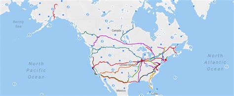 Passenger trains in America - Travegeo by ShareMap