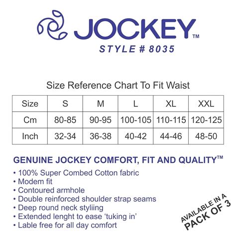 Jockey Underwear Sizes