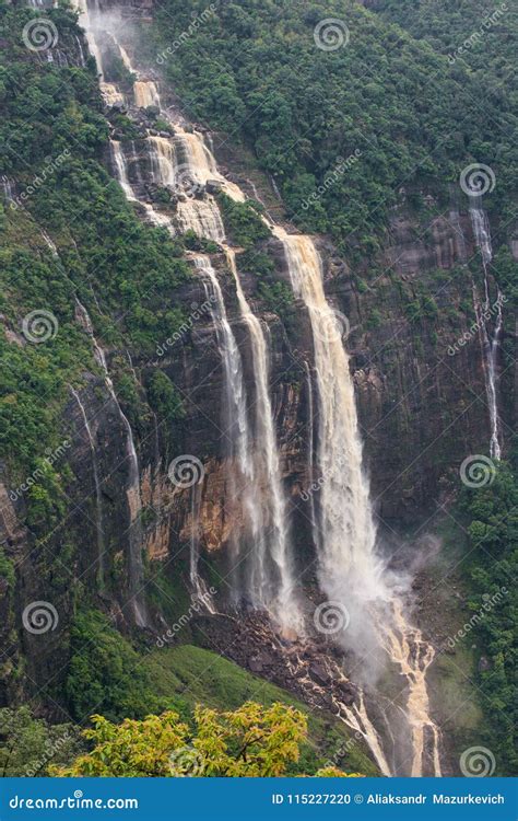 Seven Sisters Waterfalls Near the Town of Cherrapunjee in Meghalaya ...