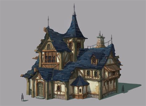 ArtStation - Medieval house, Summer Kim | Fantasy house, Medieval ...