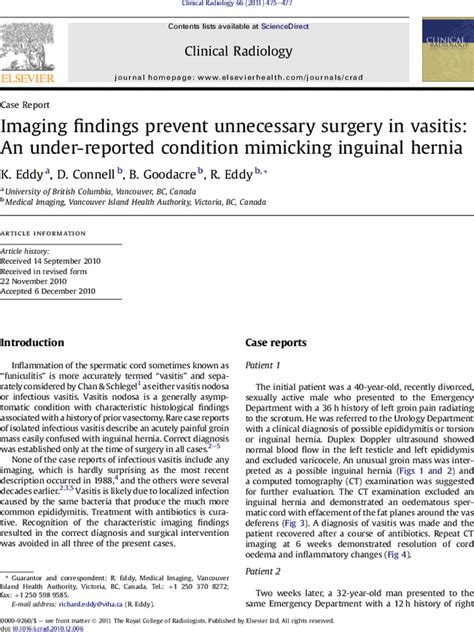 Imaging findings prevent unnecessary surgery in vasitis: An under-reported condition mimicking ...