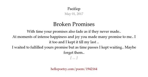 Broken Promises by Pacificp - Hello Poetry