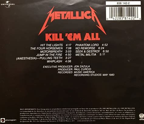 Lista 95+ Foto Album Or Cover Metallica Kill 'em All Alta Definición ...