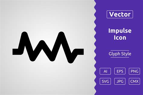 Vector Impulse Glyph Icon Graphic by Muhammad Atiq · Creative Fabrica