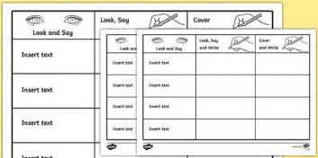 ‘Look Cover Write’ Check Sheet for KS1 | Primary Resources